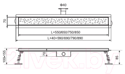 Трап для душа Tim 427502BAD