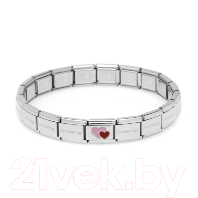 Звено для браслета NominatioN Красное и розовое сердца 330202/16