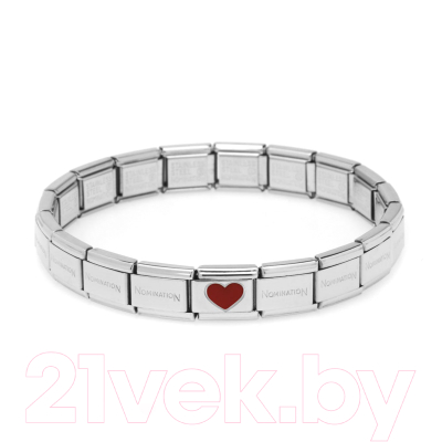 Звено для браслета NominatioN Красное сердце 330202/17