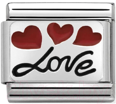Звено для браслета NominatioN Любовь с красными сердцами 330208/06 - фото