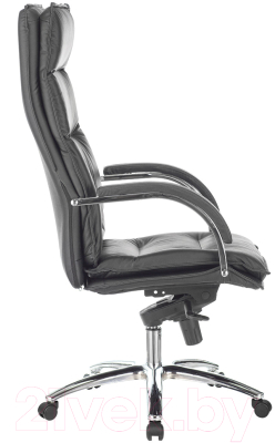 Кресло офисное Бюрократ T-9927 SL (кожа черный/хром)