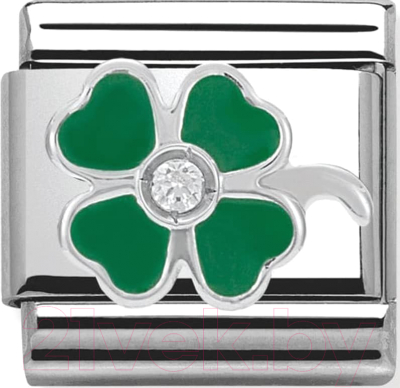 Звено для браслета NominatioN Зеленый клевер 330305/13 - фото