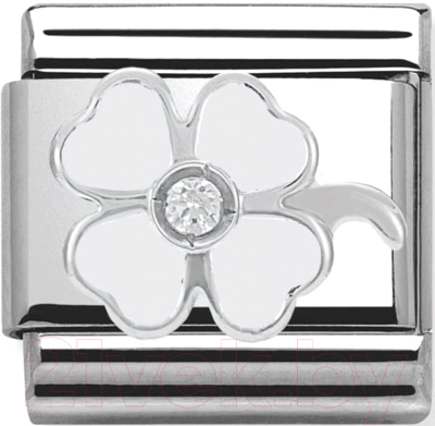 Звено для браслета NominatioN Белый клевер 330305/14 - фото