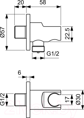 Подключение для душевого шланга Ideal Standard IdealRain BC807XG