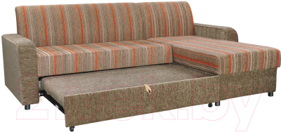 Диван угловой Домовой Норманн 4УС (Brava 001 401 Baron 001 1026)