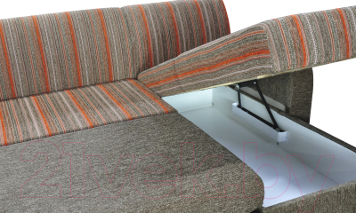 Диван угловой Домовой Норманн 4УС (Brava 001 401 Baron 001 1026)