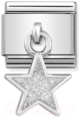 Звено для браслета NominatioN Подвеска Звезда с глиттером 331805/02 - фото