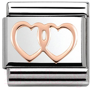 Звено для браслета NominatioN Два сердца 430104/08 - фото