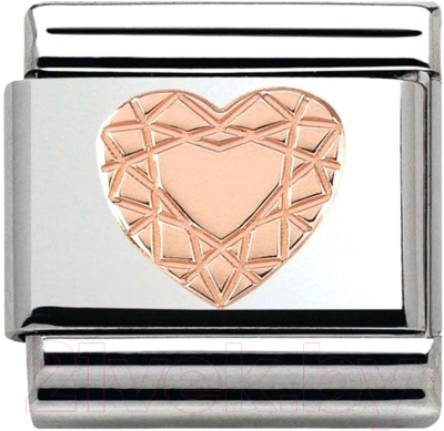 Звено для браслета NominatioN Граненое сердце 430104/19 - фото