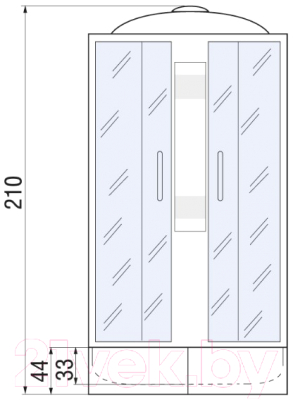 Душевая кабина RIVER Nara 120/90/44 МТ L