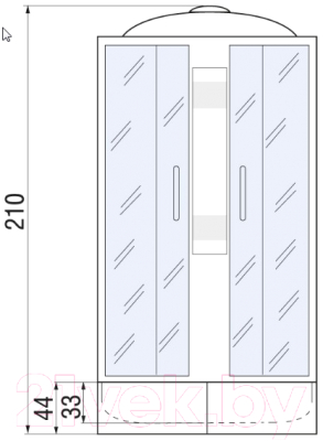 Душевая кабина RIVER Nara 120/90/44 МТ R