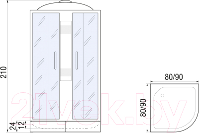 Душевая кабина RIVER Rein 80/24 МТ