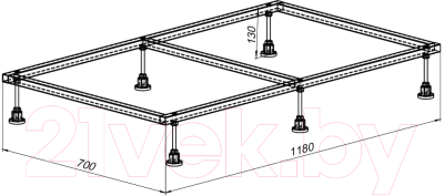 Каркас Aquanet 120x80 / 267177