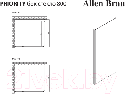 Душевая стенка Allen Brau Priority 3.31013.00 / 256521