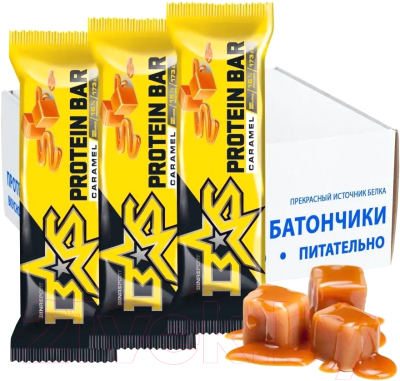 Набор протеиновых батончиков Binasport Протеин Бар 16% Карамель - фото