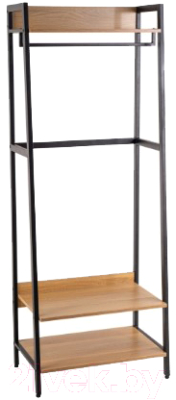 Секция в прихожую Millwood Сканди 6 65x40x200 (дуб золотой Craft/металл черный) - фото