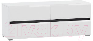 Тумба Mobi Сидней 13.63 (белый премиум/черный 0190 PE/белый глянец ПВХ) - фото