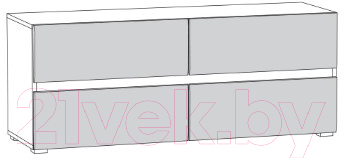Тумба Mobi Сидней 13.63 (белый премиум/черный 0190 PE/белый глянец ПВХ)