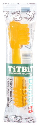 Лакомство для собак TiTBiT Dental+ Зубная щетка с мясом индейки / 19863 - фото