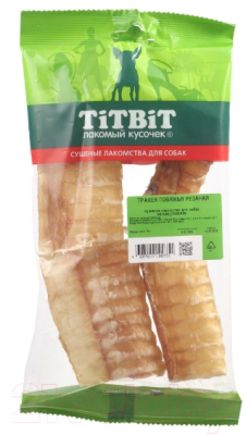 Лакомство для собак TiTBiT Трахея резаная / 018378 - фото