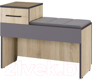 Тумба в прихожую Аквилон Эльза №5.2 800 (дуб сонома) - фото