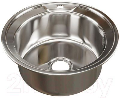 Мойка кухонная Mixline Круг 528183 (с сифоном) - фото