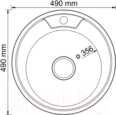 Мойка кухонная Mixline Круг 528183 (с сифоном)