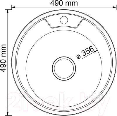 Мойка кухонная Mixline Круг 532306 (декор, с сифоном)
