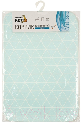 Коврик для ванной Рыжий кот Blue / 102530