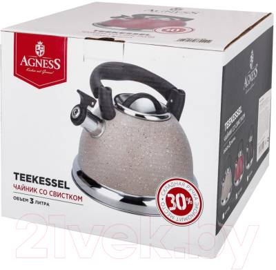 Чайник со свистком Agness 937-028