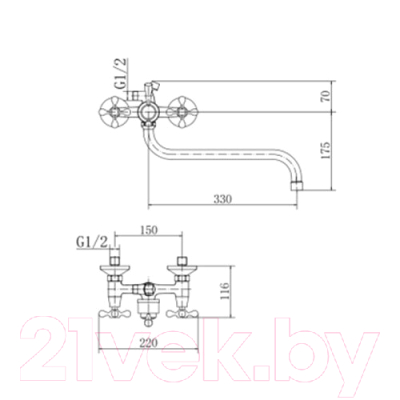 Смеситель Fashun A2208-2