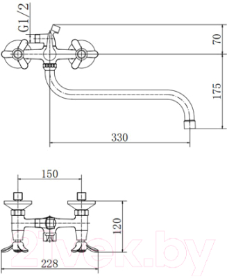 Смеситель Fashun A2212-2
