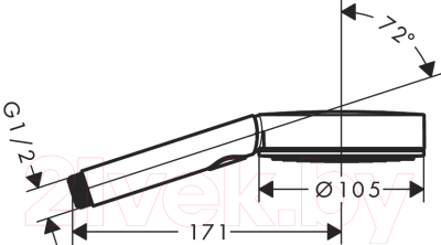 Лейка ручного душа Hansgrohe Pulsify 24100000