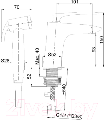 Смеситель Rubineta Aero-17 (N) / 540032N