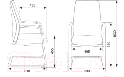 Стул офисный Бюрократ Jons-LOW-V