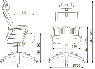 Кресло офисное Бюрократ MC-201-H