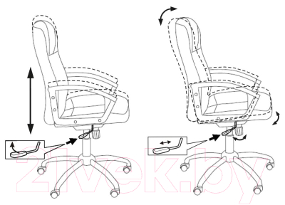 Кресло офисное Бюрократ T-800N (черный)