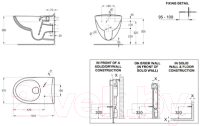 Унитаз подвесной Roca Victoria 734639300Y