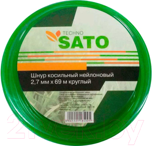 Леска для триммера Sato Techno 1LB 2.7мм x 69м - фото