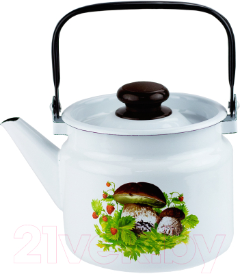 Чайник Лысьвенские эмали Грибная поляна С-2710 П2/4Рч - фото