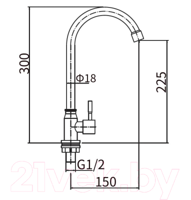 Кран на одну воду Fashun A54193