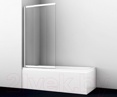 Стеклянная шторка для ванны Wasserkraft Main 41S02-80