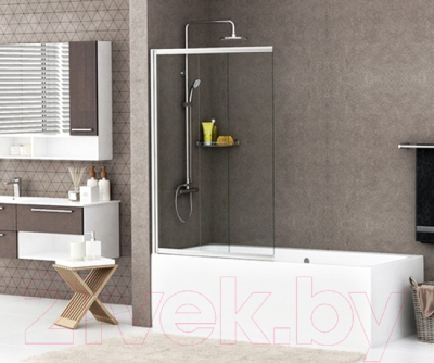 Стеклянная шторка для ванны Wasserkraft Main 41S02-80