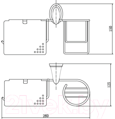 Держатель для туалетной бумаги Fashun A1503-1