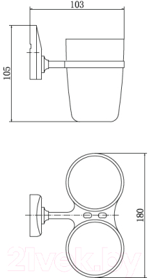 Набор стаканов для зубной щетки и пасты Fashun A1608