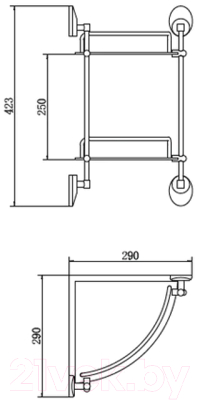 Полка для ванной Fashun A1907-2 (угловая)