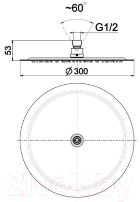 Лейка верхнего душа Armatura 842-371-00-BL