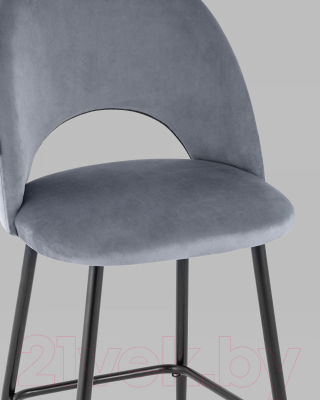 Стул барный Stool Group Меган / AV 415-H14-08(B) (велюр серый)