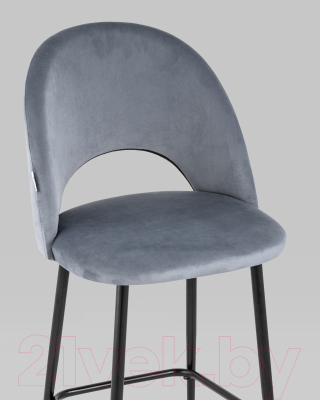 Стул барный Stool Group Меган / AV 415-H14-08(PP) (велюр серый)