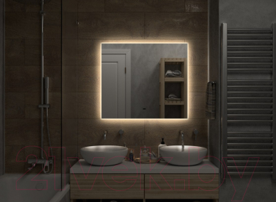 Зеркало Континент Trezhe Led 80x70 (с бесконтактным сенсором)